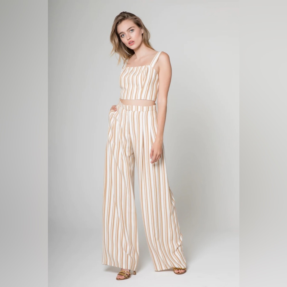 Lavender Brown Stripped Set